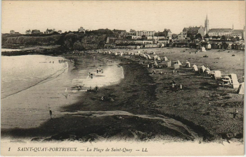 Carte postale ancienne Saint-Quay Portrieux La Plage de Saint-Quay France à Saint-Quay-Portrieux