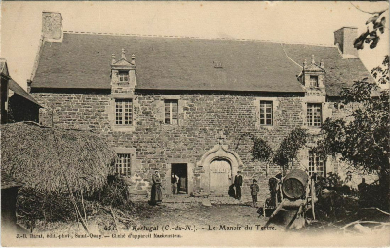 Carte postale ancienne Kertugal Le Manoir du Tertre France
