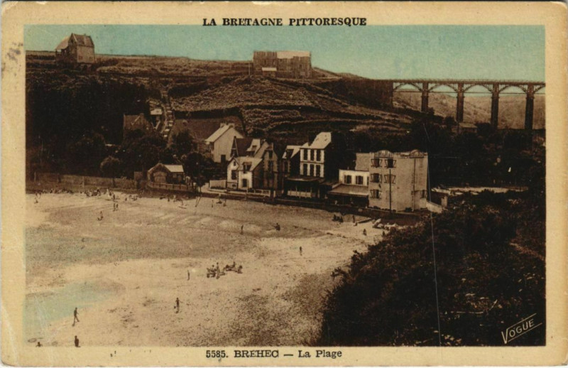 Carte postale ancienne Brehec La Plage France