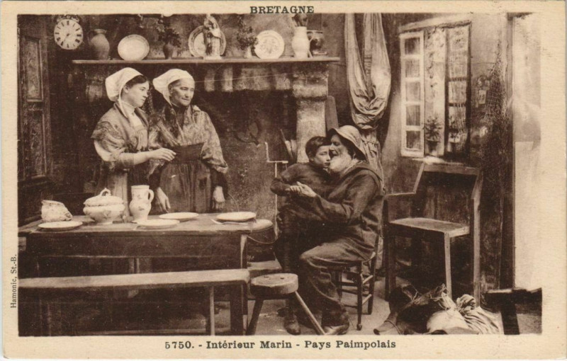 Carte postale ancienne Interieur Marin, Pays Paimpolais France à Paimpol