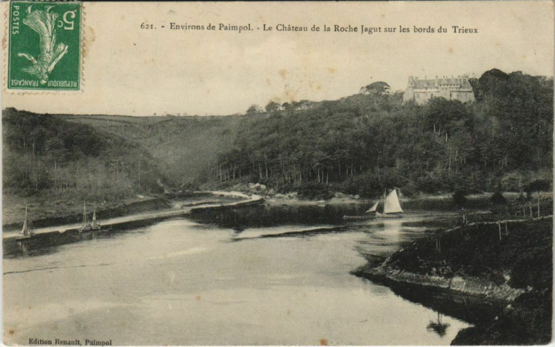 Carte postale ancienne Env.de Paimpol Le Chateau de la Roche France à Paimpol