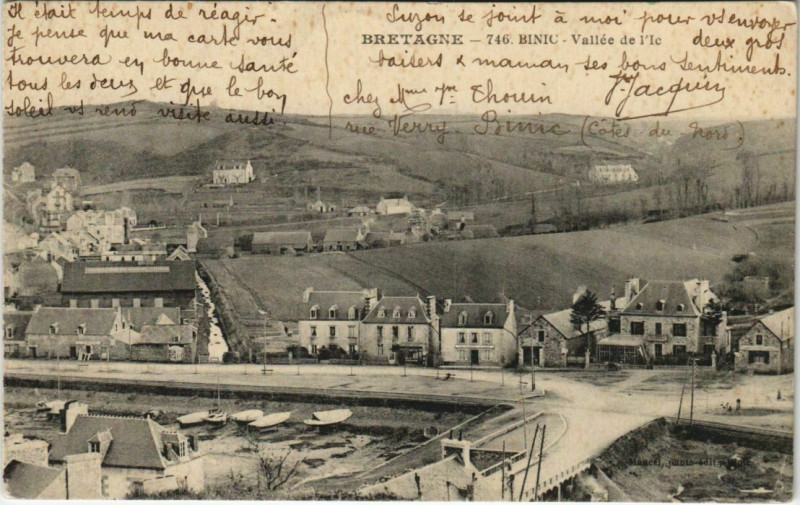 Carte postale ancienne Binic Vallee de l'Ic France