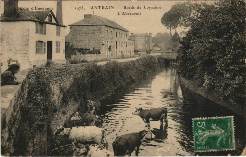 Carte postale ancienne Antrain Bords de Loysance France
