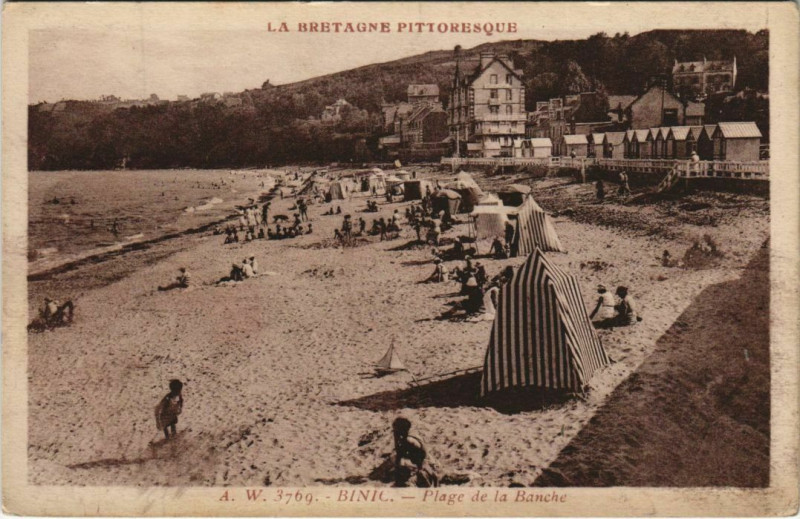 Carte postale ancienne Binic Plage de la Banche France