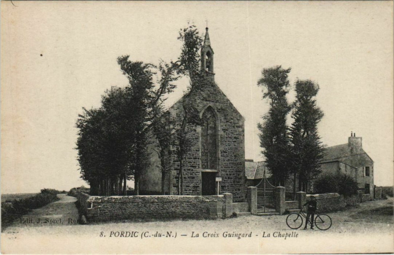 Carte postale ancienne Pordic La Croix Guingard France à Pordic