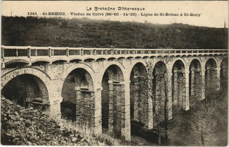 Carte postale ancienne Saint Brieuc Viaduc de Colve France à Saint-Brieuc