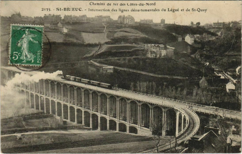 Carte postale ancienne Saint Brieuc Chemins de fer des Cotes du Nord France à Saint-Brieuc