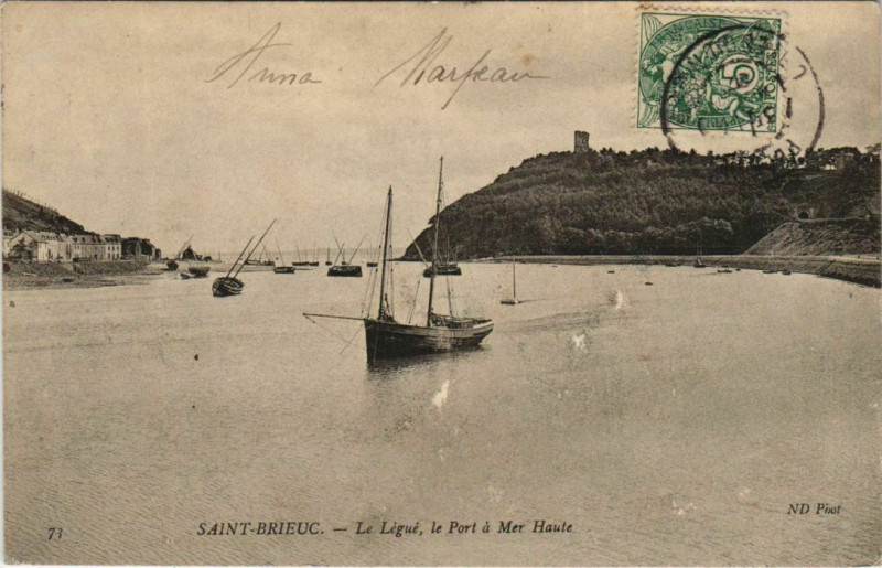 Carte postale ancienne Saint Brieuc Le Legue, le Port a Mer Haute France à Saint-Brieuc