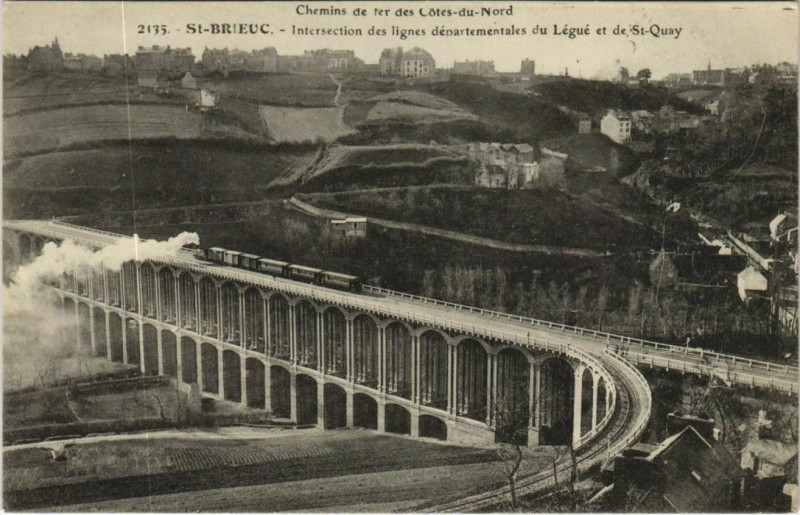 Carte postale ancienne Saint Brieuc Intersection des lignes France à Saint-Brieuc
