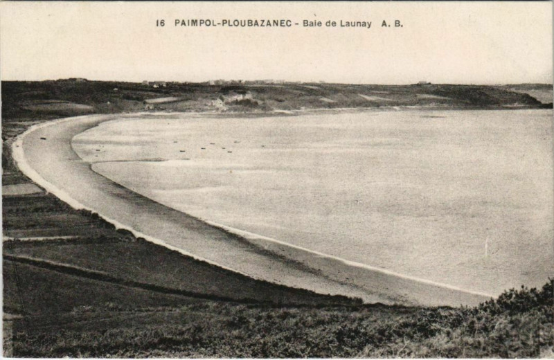 Carte postale ancienne Paimpol Baie de Launay France à Paimpol