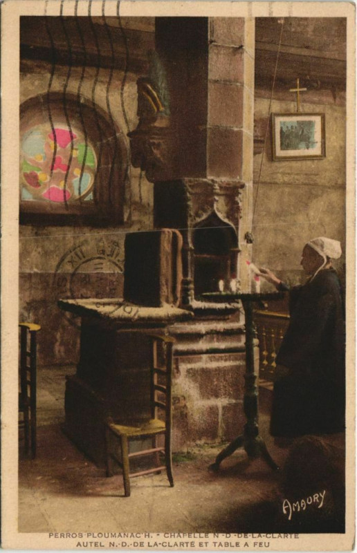 Carte postale ancienne Ploumanac'h Chapelle N.D.de la Clarte France