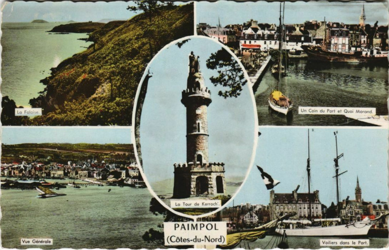 Carte postale ancienne Paimpol Souvenir France à Paimpol