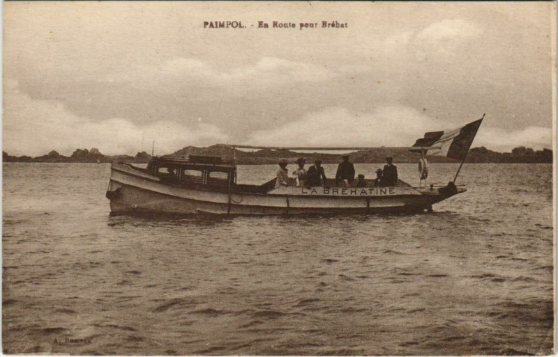 Carte postale ancienne Paimpol En Route pour Brehat France à Paimpol