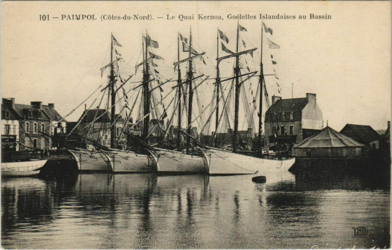 Carte postale ancienne Paimpol Le Quai Kernoa France à Paimpol