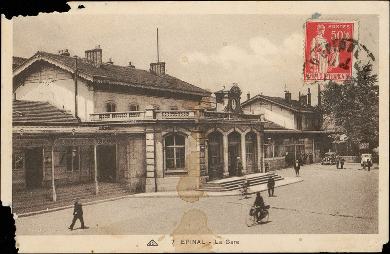 Carte postale ancienne Carte postale, Epinal, La Gare 14