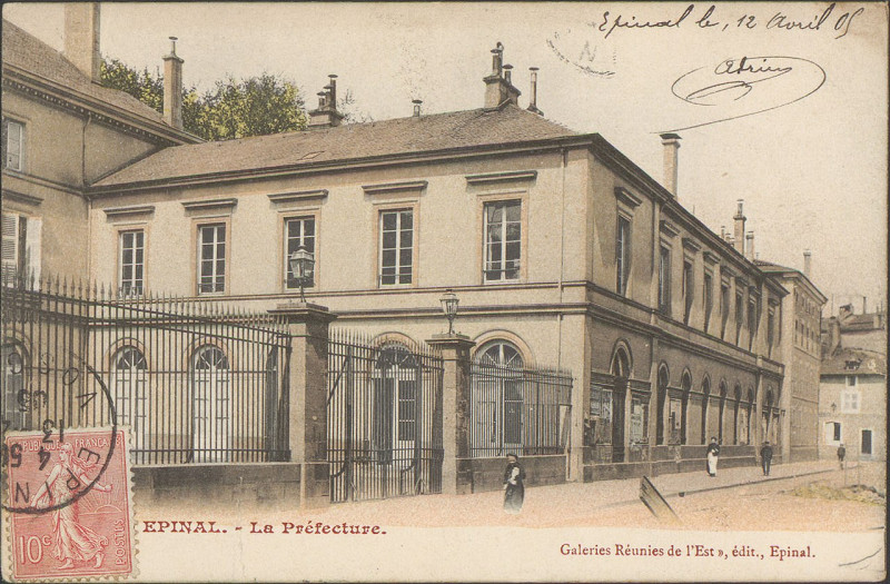 Carte postale ancienne Carte postale, Epinal, La Préfecture 4