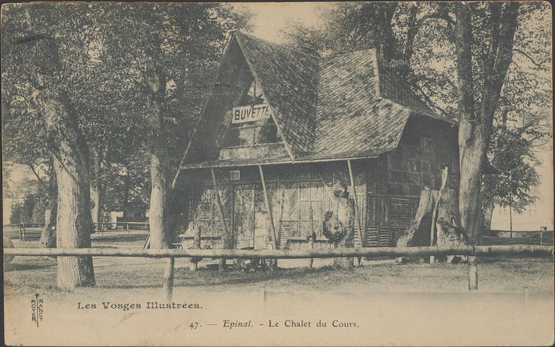 Carte postale ancienne Carte postale, Epinal, Le Chalet du cours