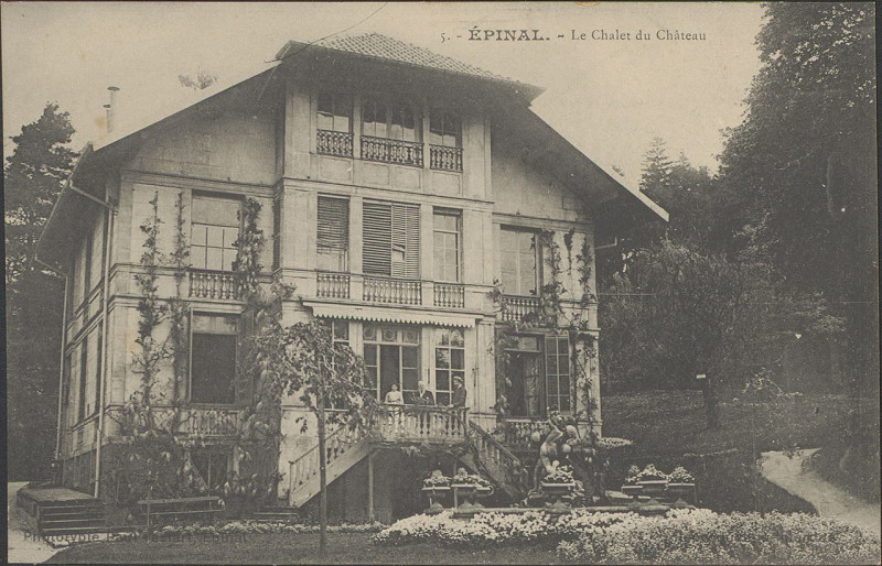 Carte postale ancienne Carte postale, Epinal, Le Châlet du Château 3