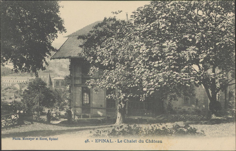Carte postale ancienne Carte postale, Epinal, Le Châlet du Château 4