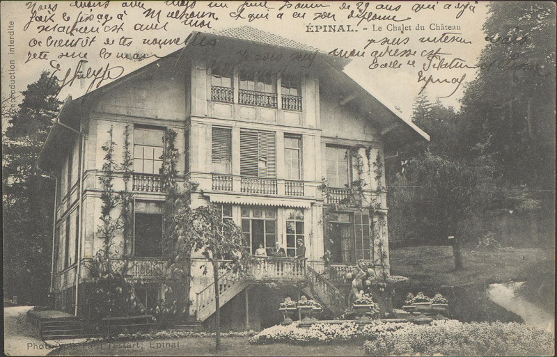 Carte postale ancienne Carte postale, Epinal, Le Châlet du Château 5