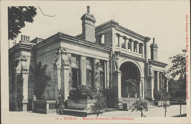 Carte postale ancienne Carte postale, Epinal, Maison romaine (Bibliothèque) 3