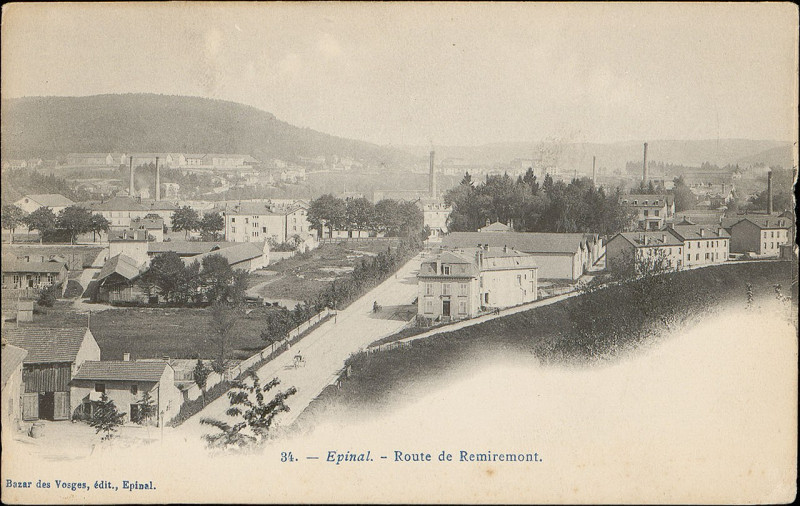 Carte postale ancienne Carte postale, Epinal, Route de Remiremont 3