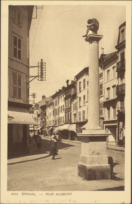 Carte postale ancienne Carte postale, Epinal, Rue Aubert 3