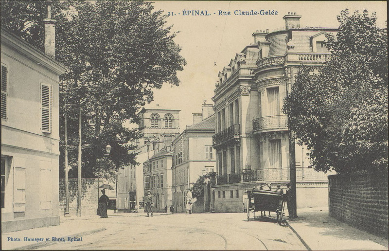 Carte postale ancienne Carte postale, Epinal, Rue Claude-Gelée 2