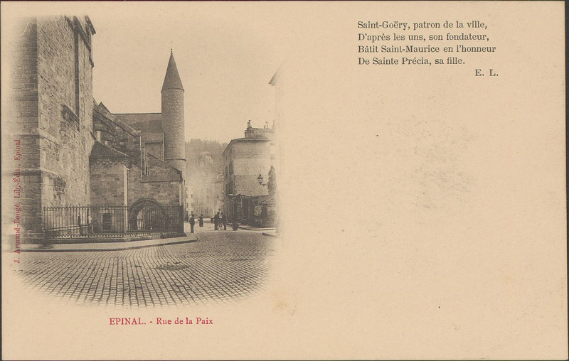 Carte postale ancienne Carte postale, Epinal, Rue de la Paix 2