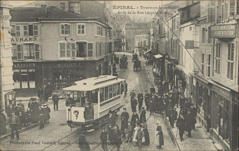 Carte postale ancienne Carte postale, Epinal, Tramway spinaliens