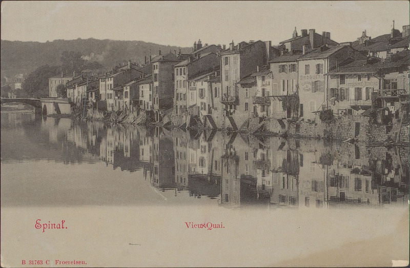 Carte postale ancienne Carte postale, Epinal, Vieux quai
