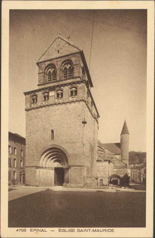Carte postale ancienne Carte postale, Epinal, Eglise Saint-Maurice 12