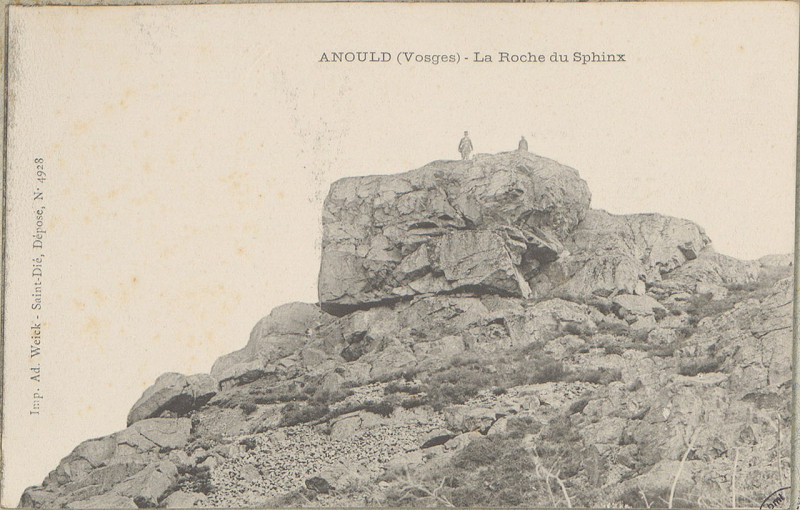 Carte postale ancienne Carte postale, Anould (Vosges), La Roche du Sphinx