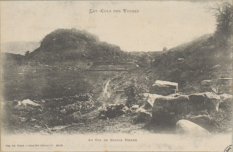 Carte postale ancienne Carte postale, Au Col de Grosse Pierre