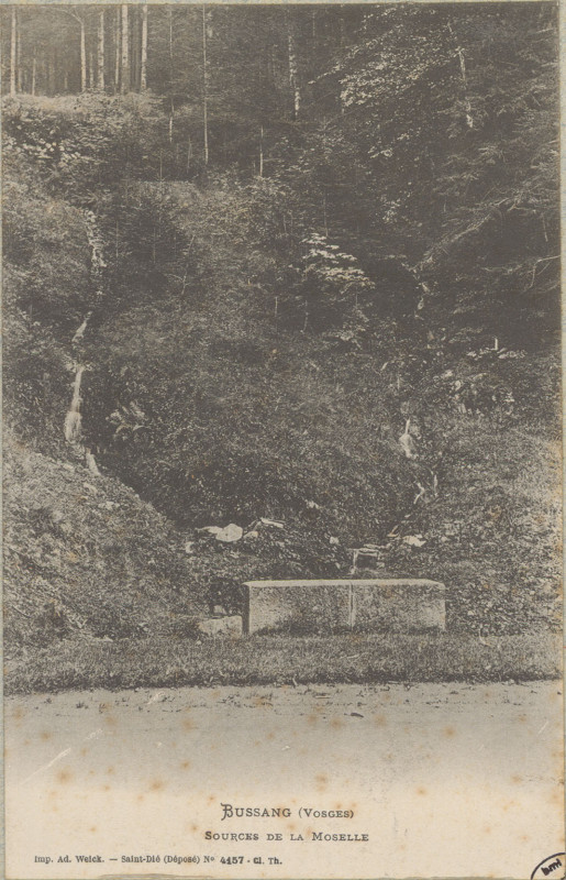 Carte postale ancienne Carte postale, Bussang (Vosges), Sources de la Moselle