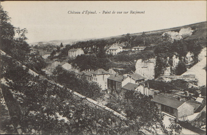 Carte postale ancienne Carte Postale, Château d'Epinal, Point de vue sur Razimont