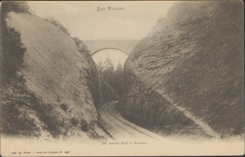 Carte postale ancienne Carte postale, De Saint-Dié à Epinal