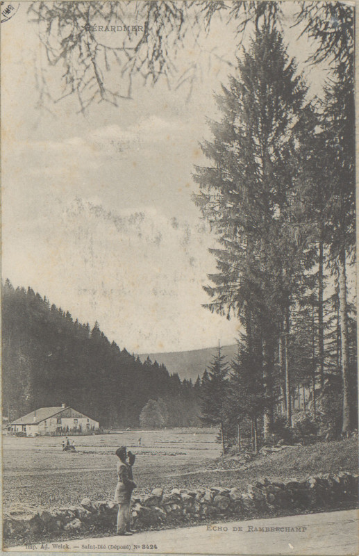 Carte postale ancienne Carte postale, Gérardmer, Echo de Ramberchamp