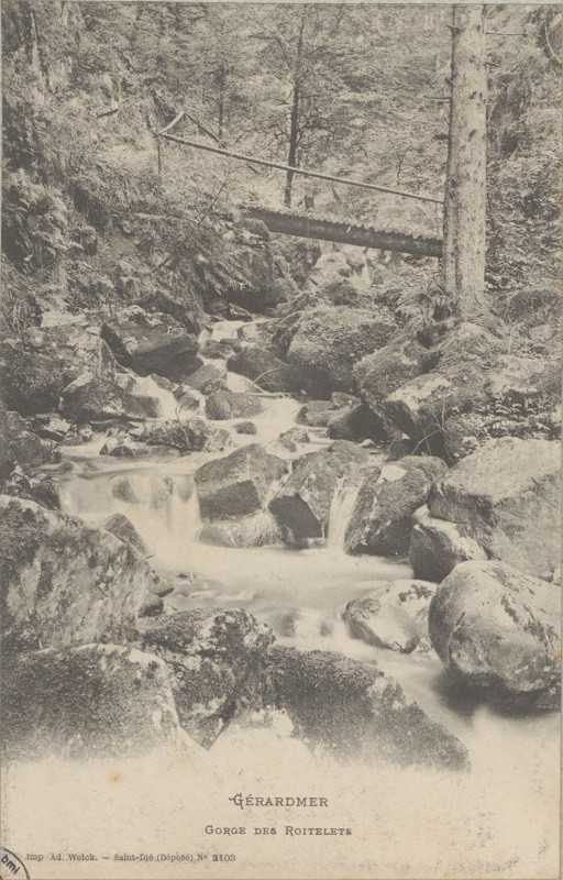 Carte postale ancienne Carte postale, Gérardmer, Gorge des Roitelets