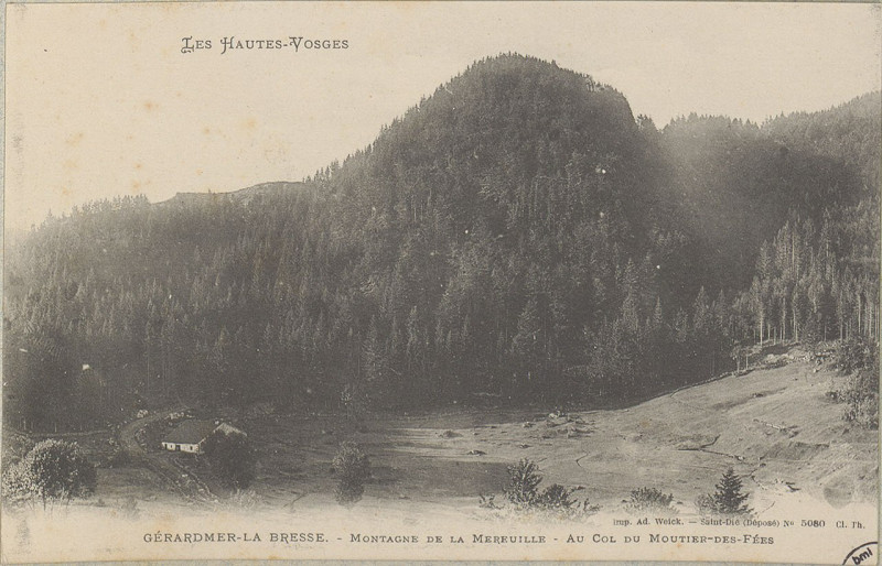 Carte postale ancienne Carte postale, Gérardmer-La Bresse, Montagne de la Mereville, Au Col du Moutier-des-Fées