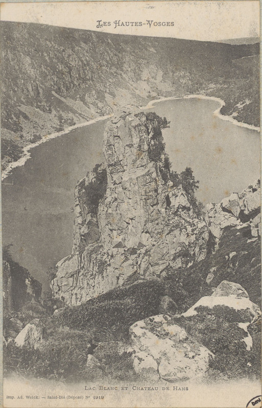 Carte postale ancienne Carte postale, Lac Blanc et Château de Hans