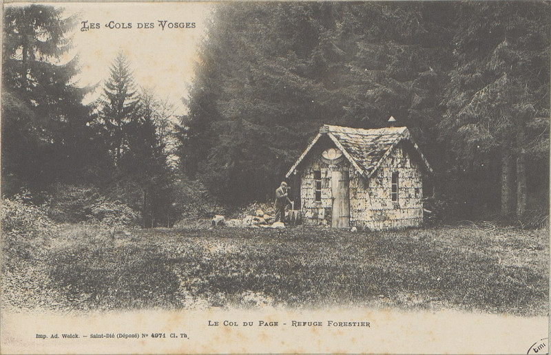 Carte postale ancienne Carte postale, Le Col du page, Refuge forestier