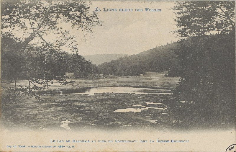 Carte postale ancienne Carte postale, Le Lac de Marchais au pied du Rothenbach (sur La Bresse hohneck)