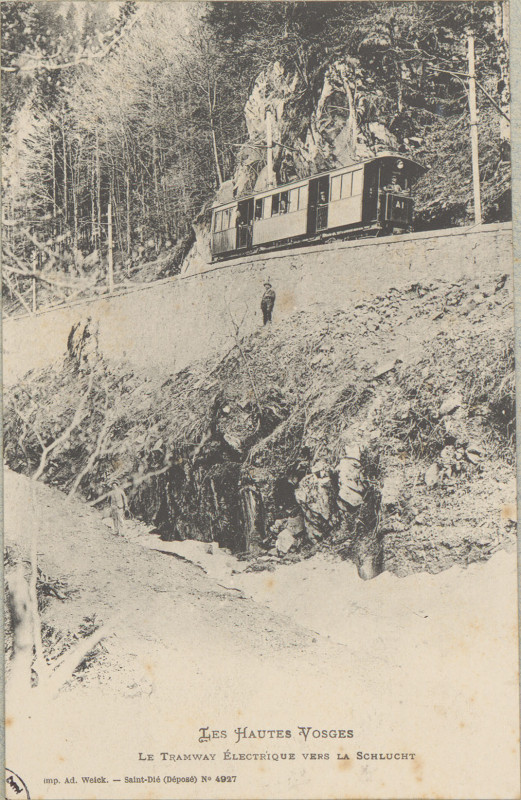 Carte postale ancienne Carte postale, Le Tramway électrique vers la Schlucht