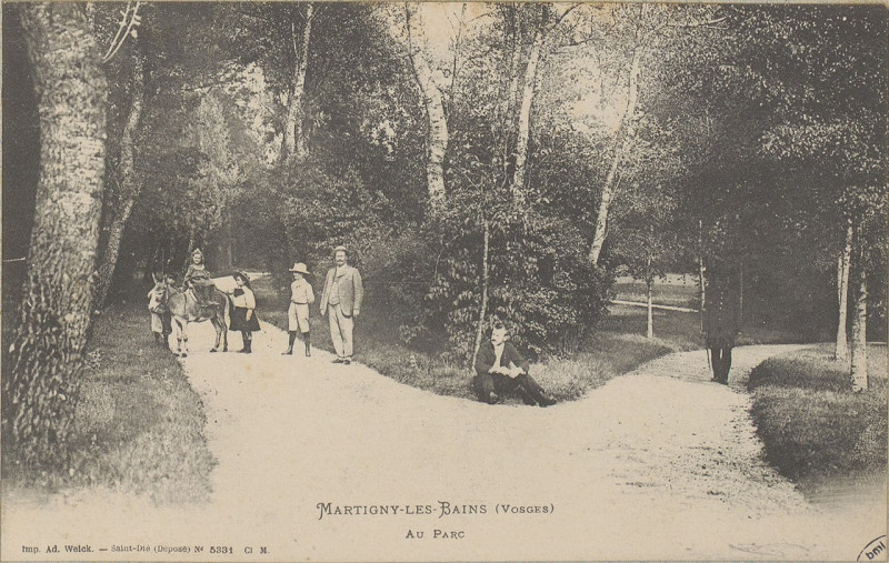 Carte postale ancienne Carte postale, Martigny-les-Bains (Vosges), Au Parc