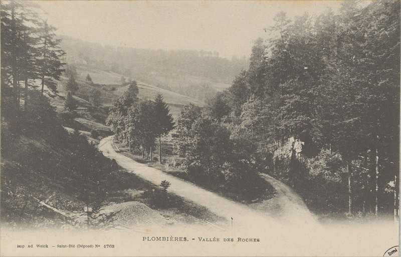 Carte postale ancienne Carte postale, Plombières - Vallée des Roches