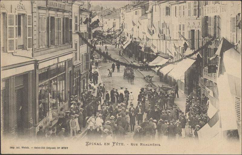 Carte postale ancienne Carte postale, Rue Rualménil