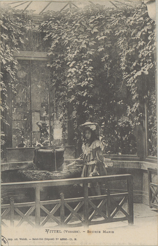 Carte postale ancienne Carte postale, Vittel (Vosges), Source Marie