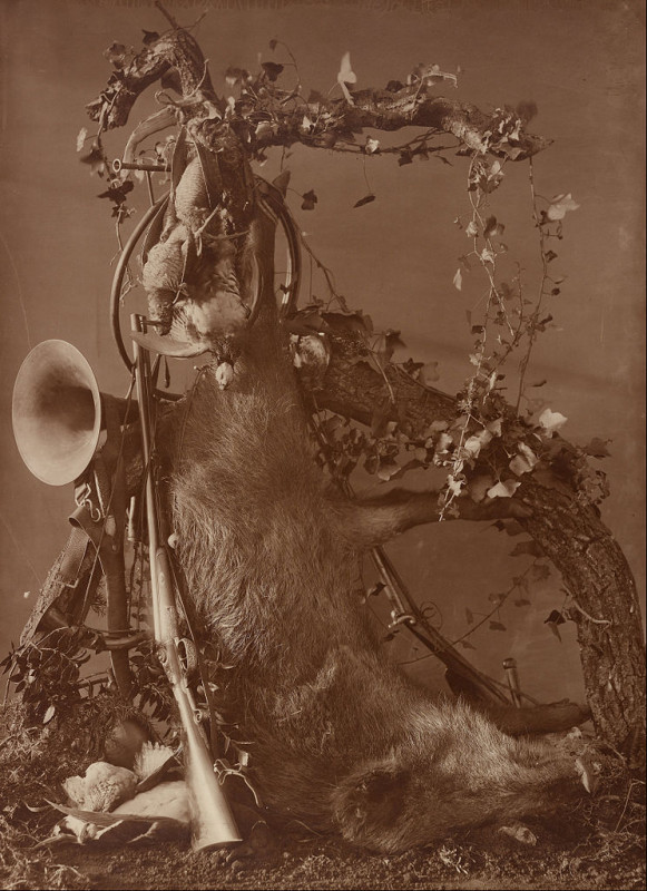Carte postale ancienne Adolphe Braun (French - Still Life of a Hunting Scene - Google Art Project)