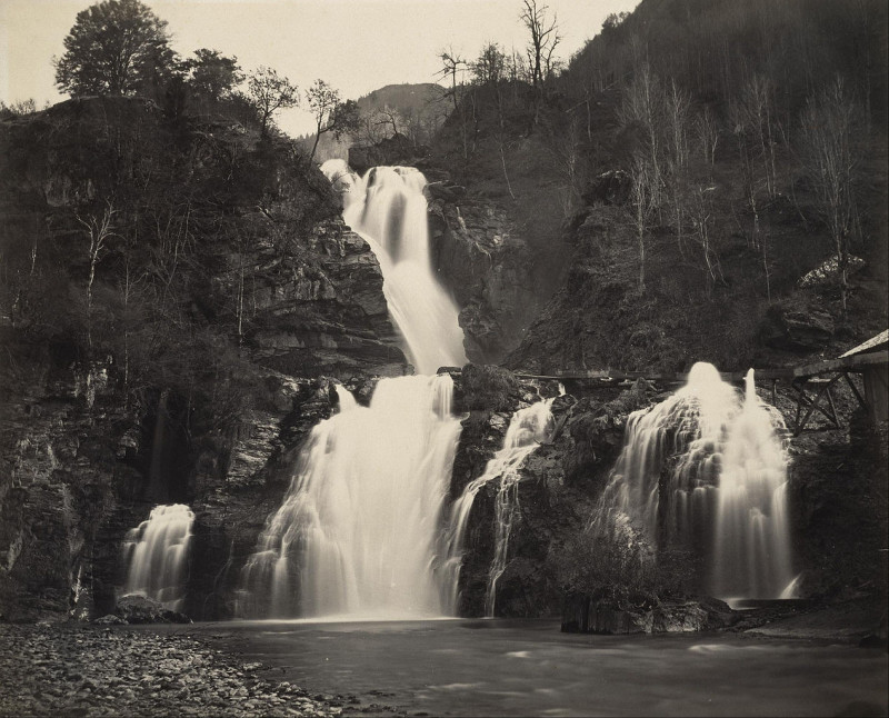 Carte postale ancienne Adolphe Braun - Falls of the Reichenbach - Google Art Project